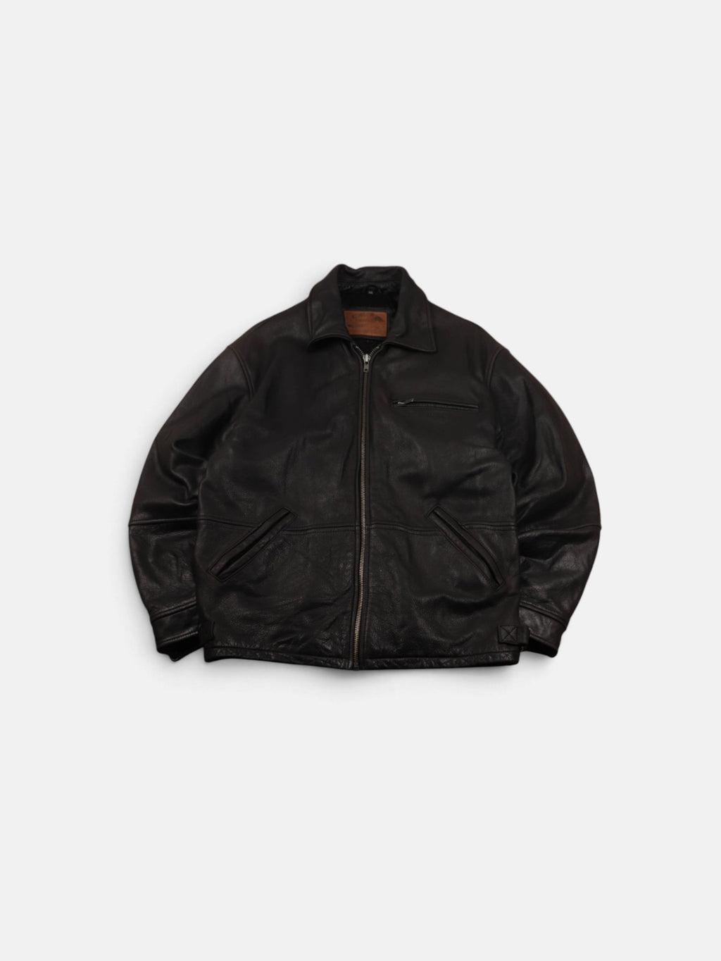 Camel 1990s Leather Jacket