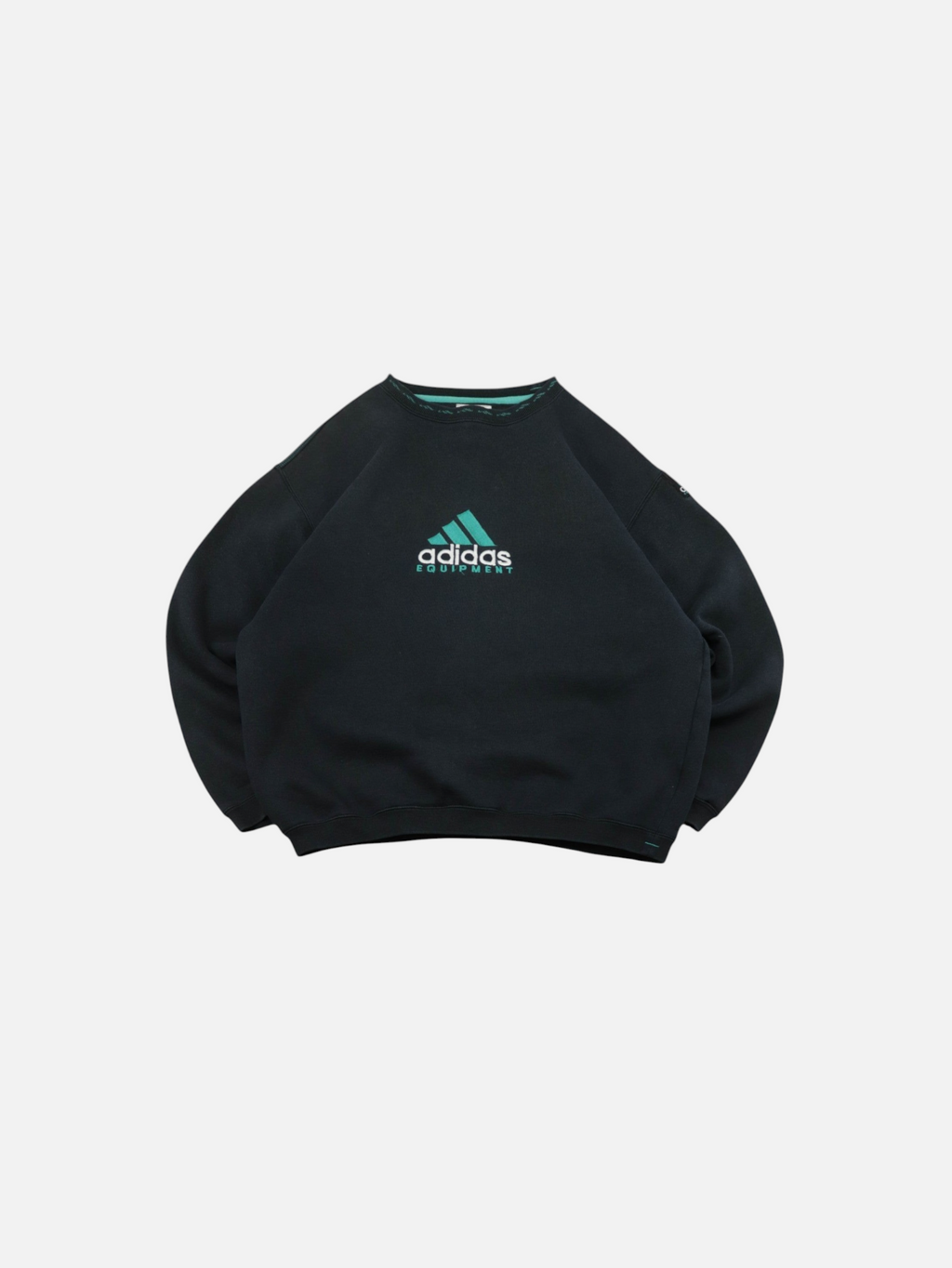 Sudadera vintage Alabama Vintage Adidas Equipment negra con logo bordado en verde y blanco