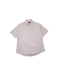 Camisa Ralph Lauren vintage de manga corta a rayas blancas y rosas de Alabama Vintage