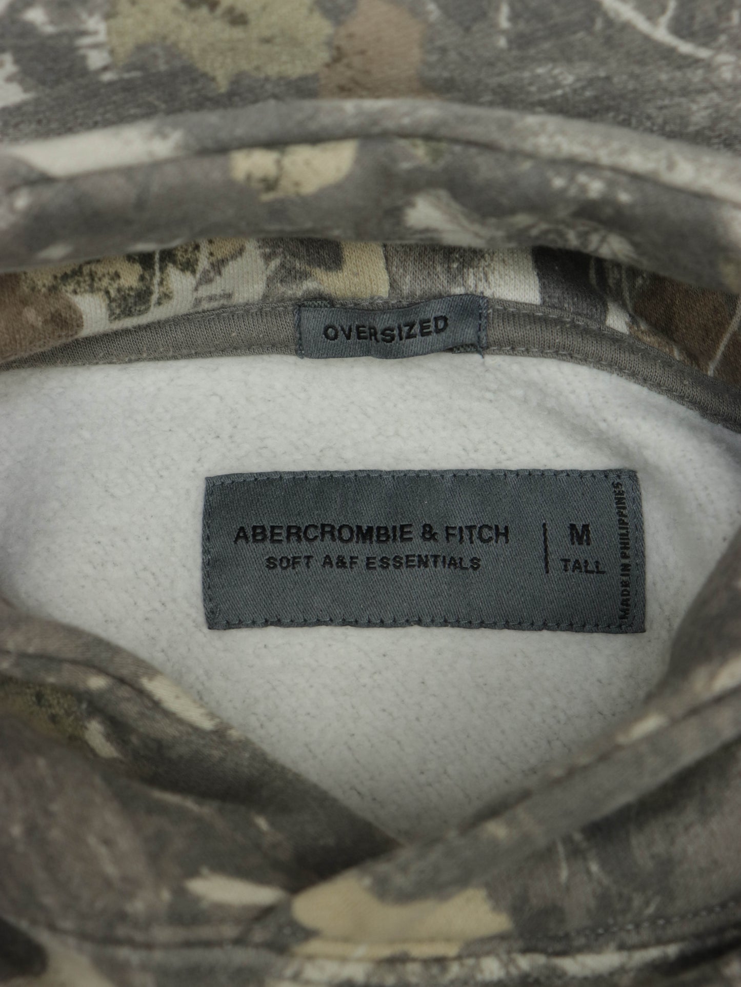 SUDADERA ABERCROMBIE CAMO VINTAGE OVERSIZE