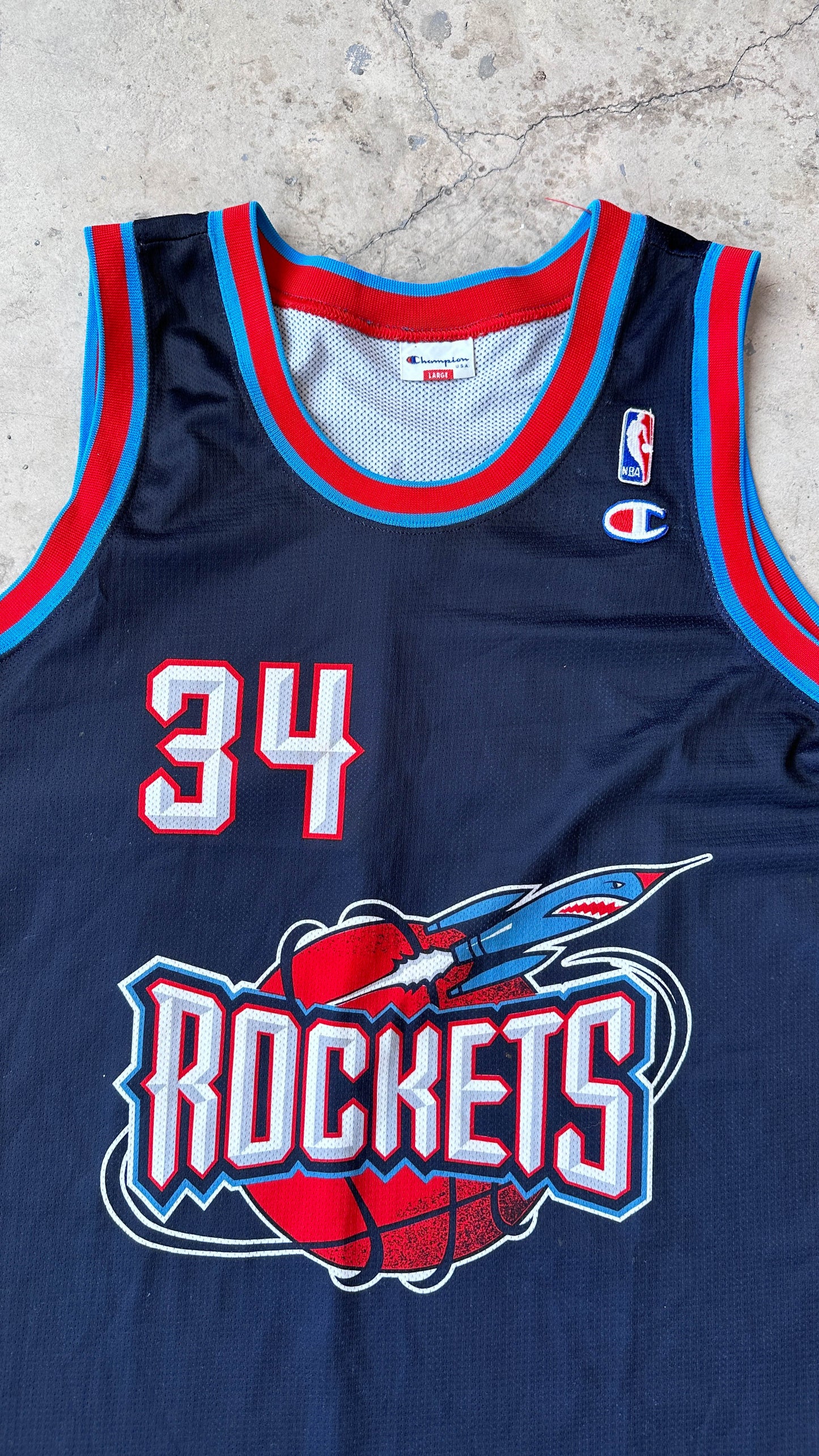 Camiseta Champion NBA Houston Rockets Hakeem Olajuwon #34