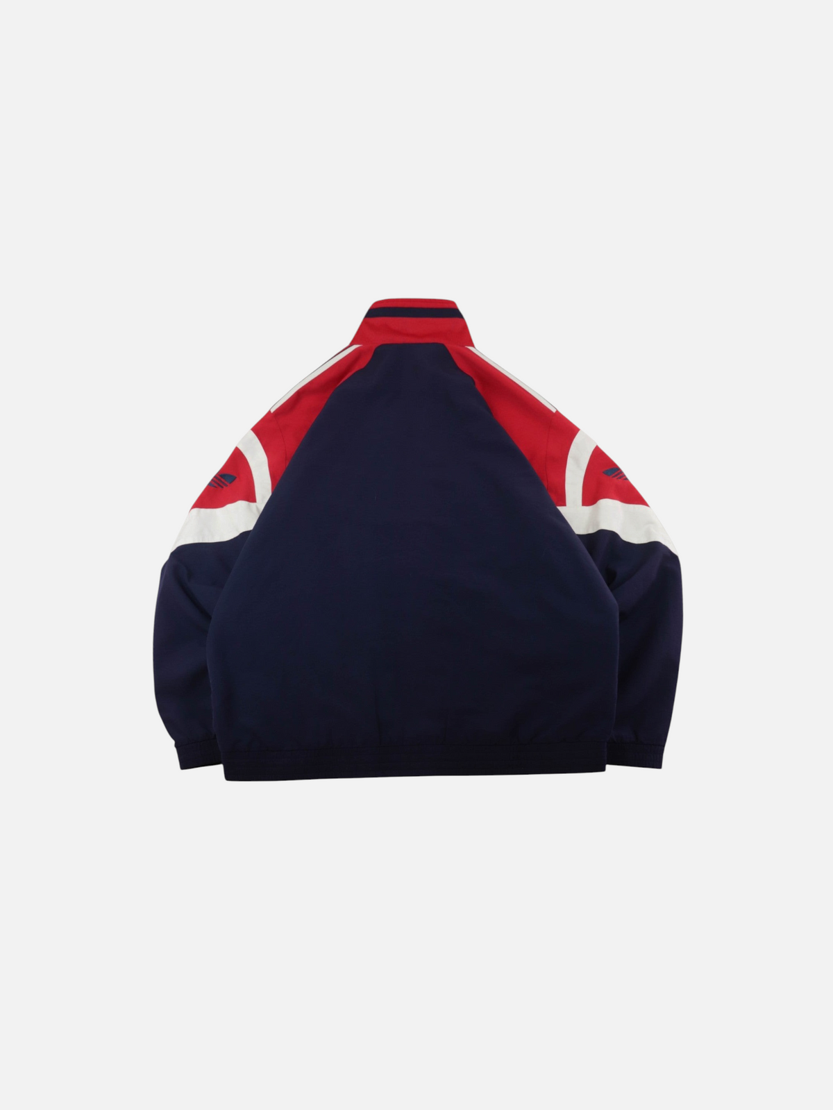 Chaqueta vintage Adidas de Alabama Vintage en azul marino, rojo y blanco con diseño deportivo de los años 90