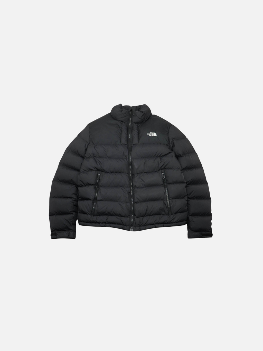 Chaqueta puffer negra The North Face 700 vintage de Alabama Vintage con cierre frontal y bolsillos laterales