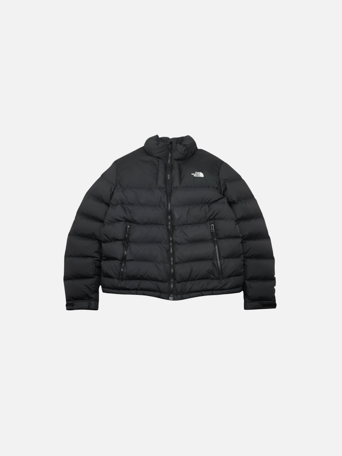 Chaqueta puffer negra The North Face 700 vintage de Alabama Vintage con cierre frontal y bolsillos laterales