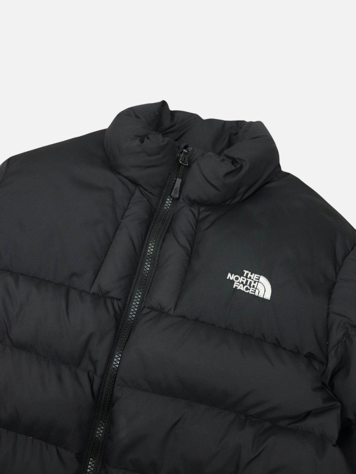 Chaqueta puffer negra vintage The North Face 700 de Alabama Vintage con cierre frontal y logo bordado