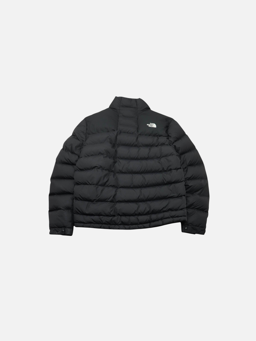 Chaqueta puffer negra The North Face 700 vintage de Alabama Vintage vista trasera con logo bordado