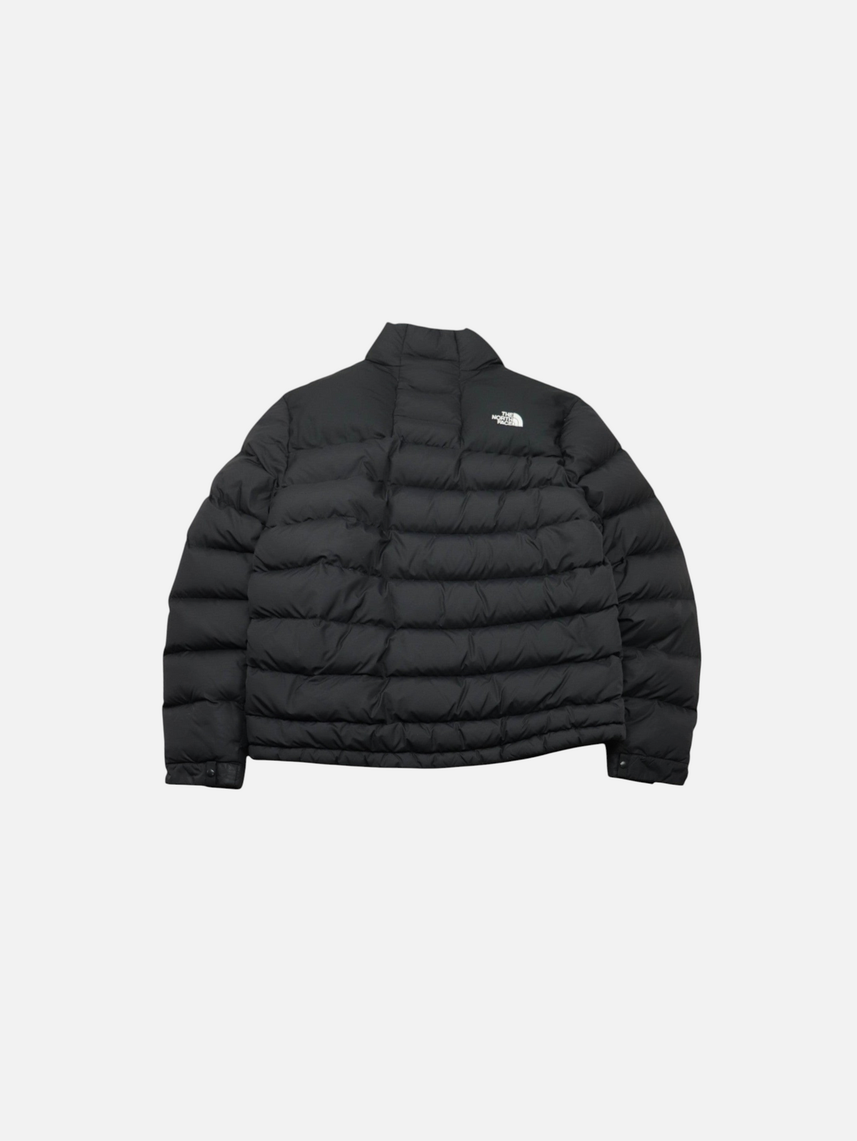 Chaqueta puffer negra The North Face 700 vintage de Alabama Vintage vista trasera con logo bordado