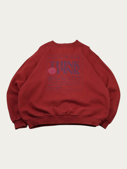 SUDADERA THINK PINK VINTAGE 90S