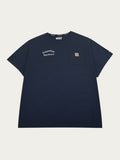 Camiseta Carhartt vintage azul marino con bolsillo en el pecho y logo de Alabama Vintage