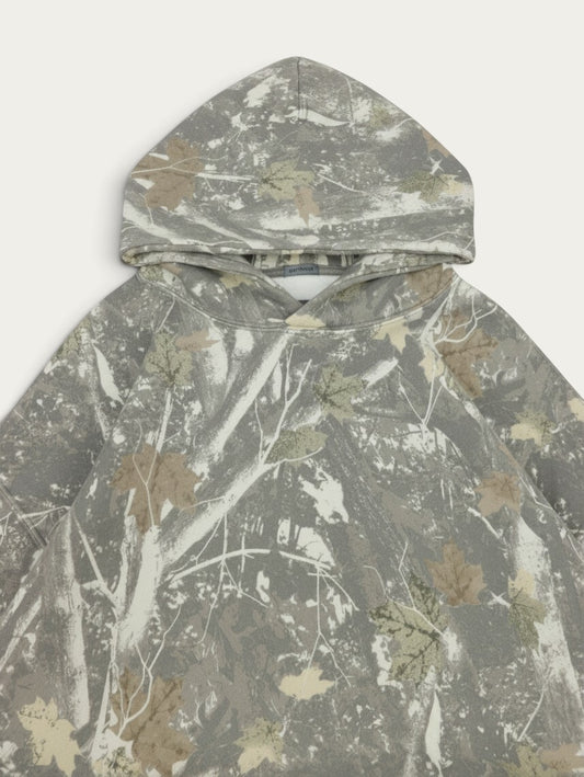 Sudadera oversize Abercrombie con estampado de camuflaje vintage en tonos grises y marrones de Alabama Vintage
